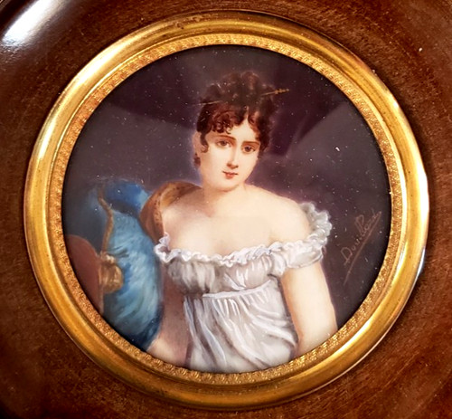Ancienne peinture miniature - ancienne,