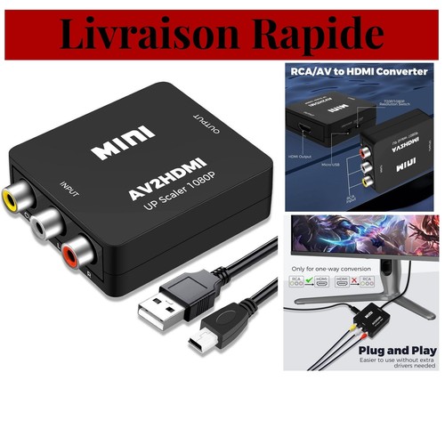 Convertisseur rca vers hdmi - vers,