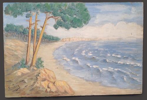 Peinture sur bois - , paysage