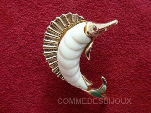 Broche vintage espadon poisson - espadon,