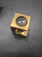 Ancienne loupe à ressort pliante allemande bijoutier loupe et étui bijoux