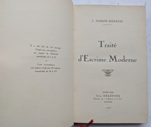 Traité escrime moderne - traitÉ, d'escrime