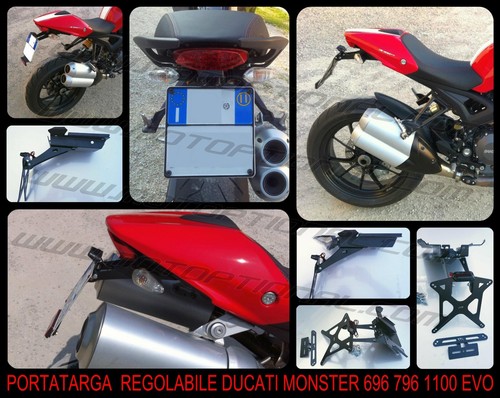 Porte plaque réglable ducati - réglable,