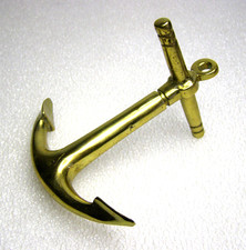 antique bronze corkscrew navy anchor shape