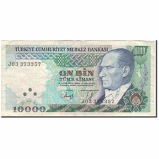 [#593412] Billet, Turquie, 10,000 Lira, 1984-1997, KM:200, TTB
