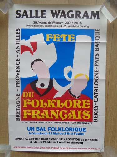 Affiche ancienne fête - ancienne,