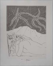 Pierre-Yves TREMOIS: La face cachée, original signed engraving