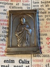 PLAQUE Silver or Silvered Grottaglie's Miracle RELIC : ex-velo with wax seal !!!