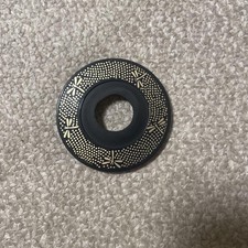 Kendo black collar with golden pattern