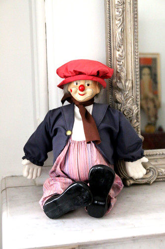 Grand clown poupée porcelaine - poupée,