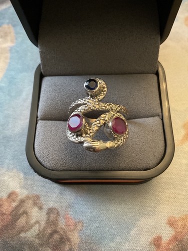 Serpent rubis saphir - rubis, saphir,