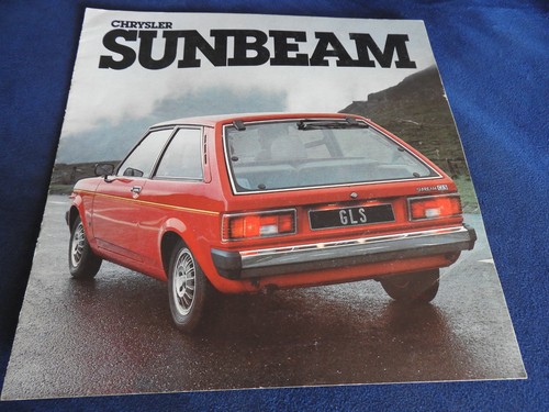 Catalogue chrysler sunbeam - catalogue,