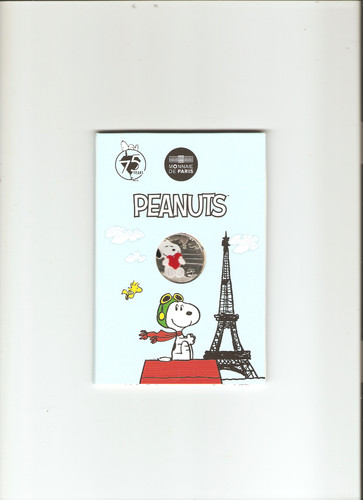 Euros argent peanuts snoopy - 10,