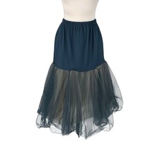 Myrine Antwerp Tulle Drop Waist Skirt Blue XS Runway Designer