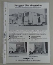 Brochure Peugeot J9 lowerable for load transport