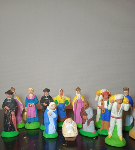 Anciens santons devineau lot - santons,