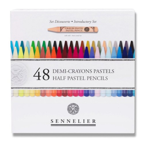 Demi crayons pastels boite - demi-crayons,
