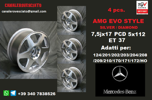 Jantes amg evo 17 silver - 7,5,