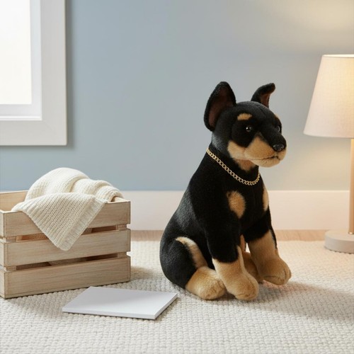 Chien doberman peluche - doberman,