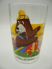 vintage ORTF mustard glass French Drinking Glass La Maison de TOUTOU