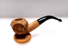 St Claude Carved Raw Wood Pipe