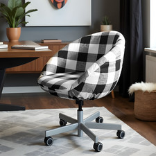 Black Buffalo Check Scandinavian Slip Cover, Compatible with IKEA SKRUVSTA - Mad