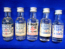 Lot de 5 mignonnettes " BERGER BLANC " toutes différentes .