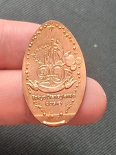 COIN PRESSED PIECE PENNY DISNEY MICKEY 20TH YEARS TOKYO RARE ANCIEN COLLECTION