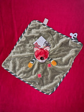 Doudou Plat Carré Renard Vert