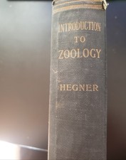 An Introduction To Zoology -Robert W Hegner- 1921 Hardcover- FREE SHIP!