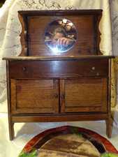 Antique Wooden Server Buffet Doll Size