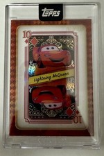 Lightning McQueen Cars Topps Disney Mint 2025 Playing Card Ten Of Diamonds /125