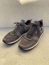 Paul Smith 'Rappid' Recyled Knit Trainers - Grey/Red US 10/ UK 9