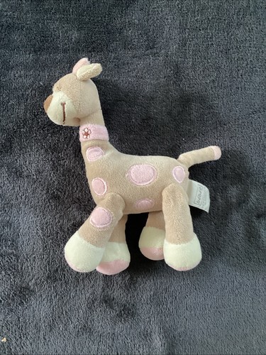 Doudou peluche girafe rose - girafe,