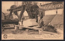 Old postcard Soignies, Chantier de pierres de size 