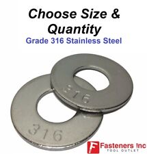 Grade 316 Stainless Steel Flat Washer GRADE 316 (Choose Size & Quantity)