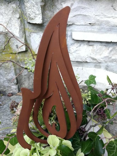Bougie flamme rouille noble - flamme, 3d