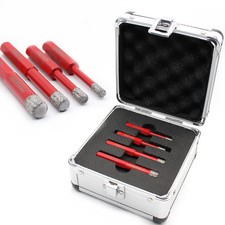 Fraise Diamantée Mèche à Carrelage Forets Secs Ø5 +6 +8 +10 en Aluminium Pour