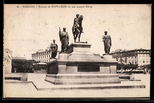 Cpa ajaccio statue - cpa, de