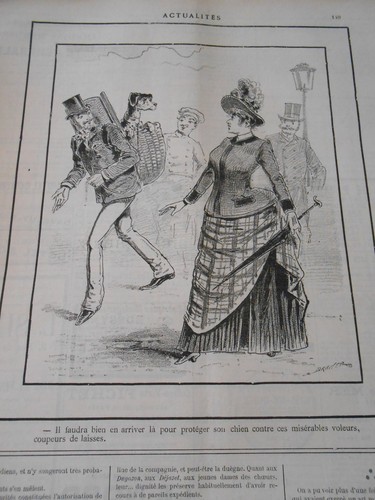 Caricature 1888 promener son - caricature,