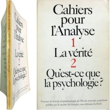 Cahiers pour l'analyse 1 La