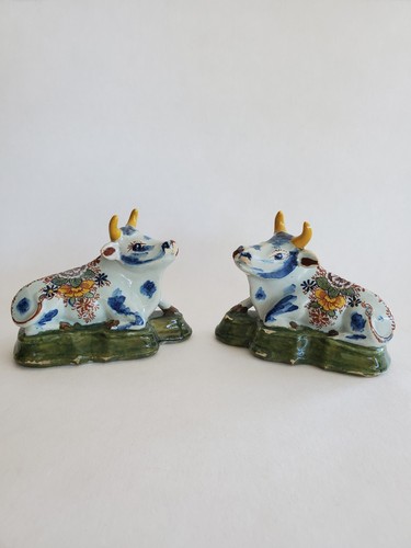 Delft paire vaches - delft,