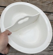 Antique Sarreguemines 19th Century Earthenware White Dishware Dish