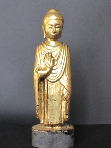 Bouddha doré bois - doré, en