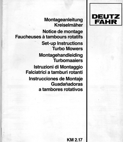 Notice montage faucheuses - montage,