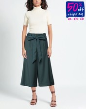 RRP€200 ROSAMUND MOISELLE Culotte Trousers FR38 US6 UK10 M Green High Waist