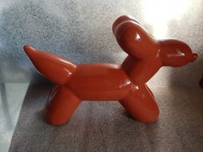 sculpture chien ballon en ceramique Orange/ Beroma