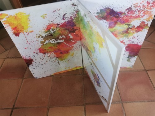 Tableau triptyque abstrait