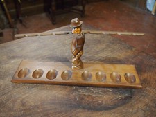 WOOD CARVED DISPLAY FOR 8 PIPES BEAUTIFUL PATTERN