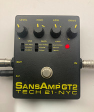 TECH21 SansAmp GT2  Amp Modeler Distortion Guitar effect pedal from japan